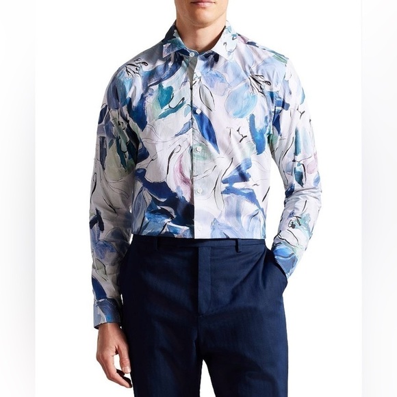 TED BAKER Shirt CLUNIE regular fit - Size 5-Equivalent 42/Size XL - Picture 3 of 16